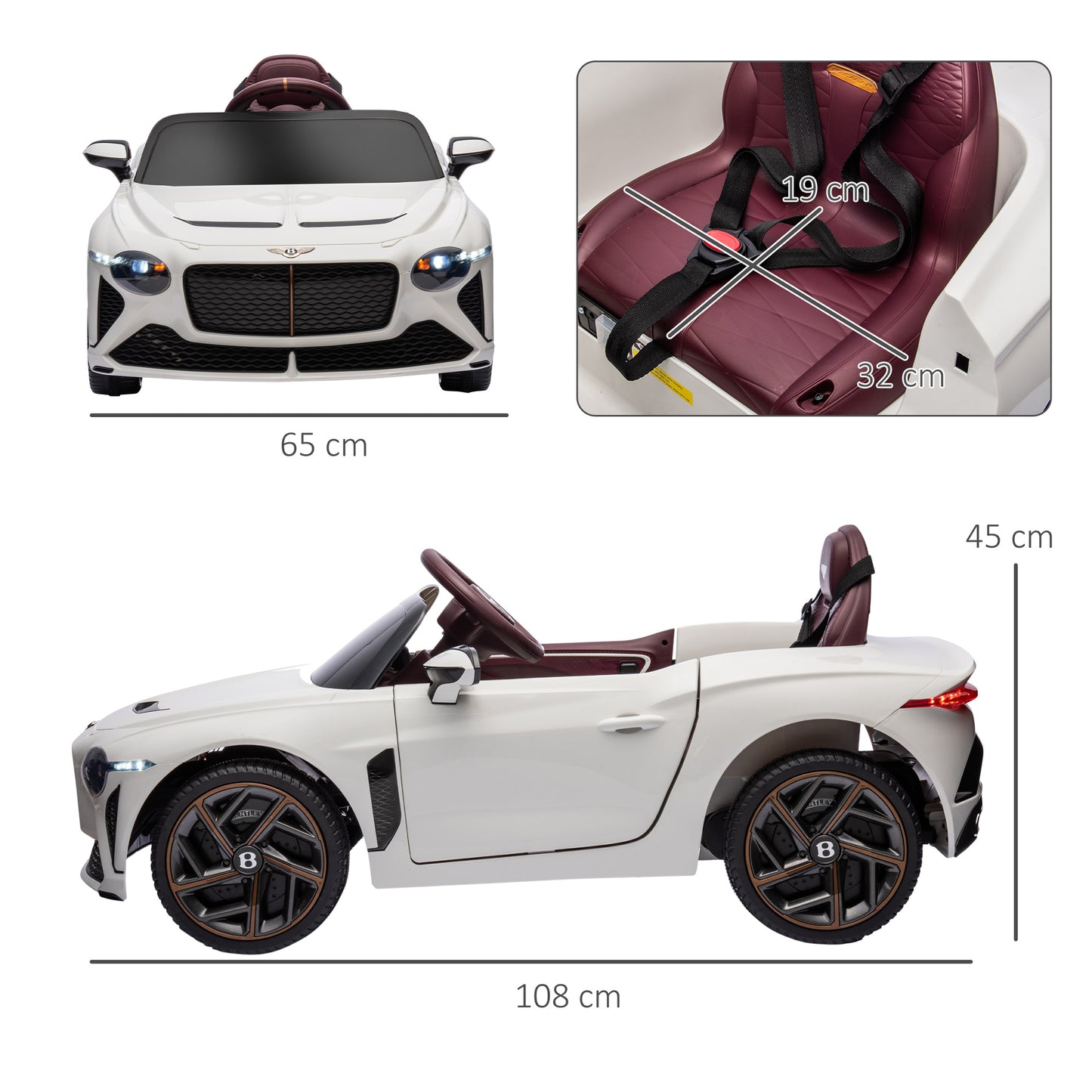 Bentley Bacalar Licensed 12V Kids Electric Car, with Remote Control