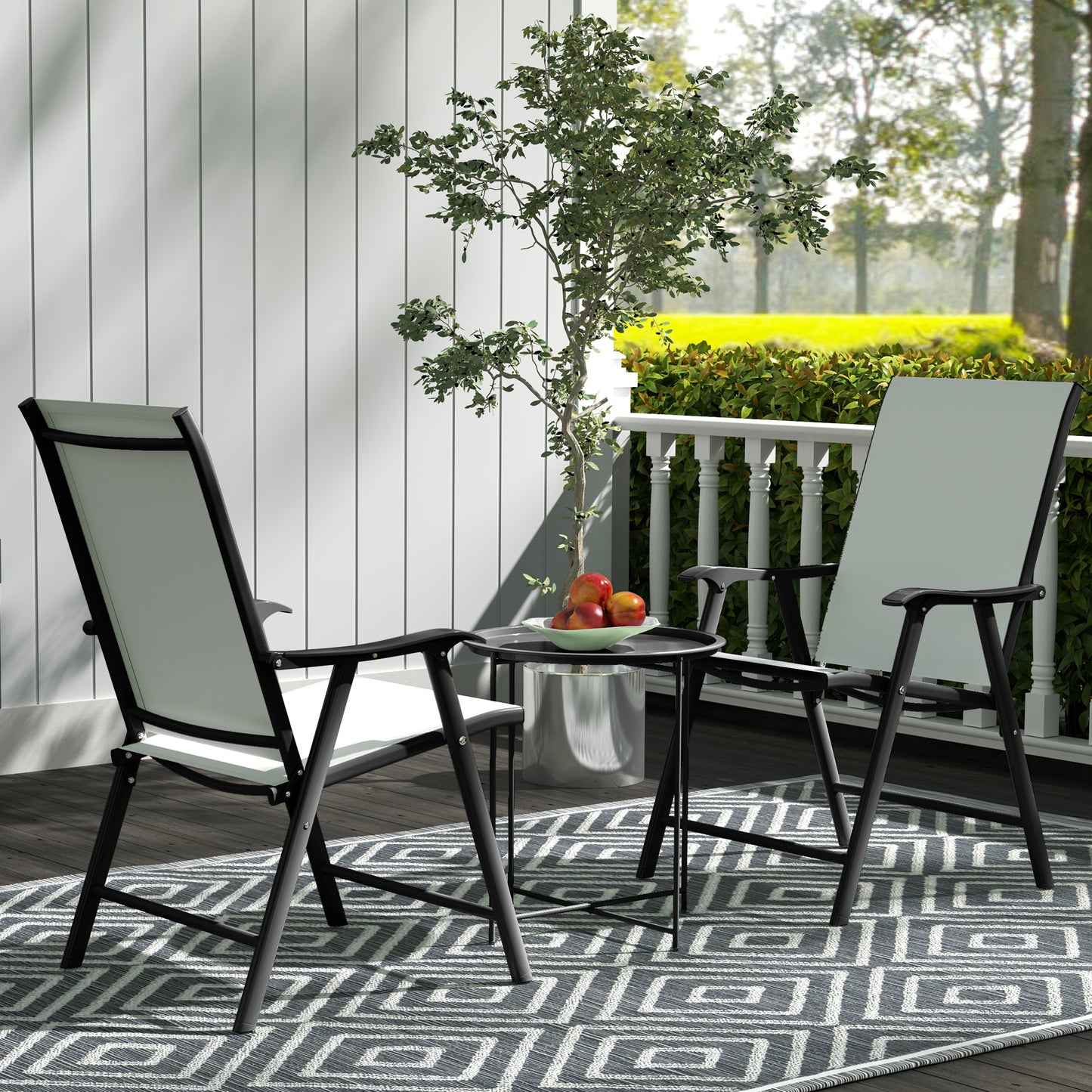 Steel Removable Tray Top Garden Table - Blue