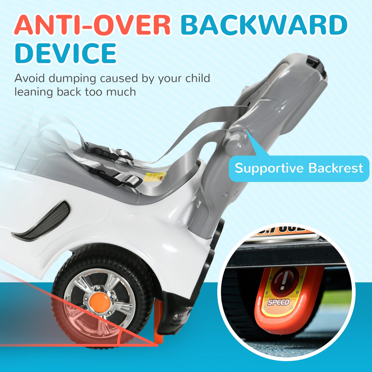 3 in 1 Ride on Push Car, Cartoon Robot Theme Foot to Floor Slider
