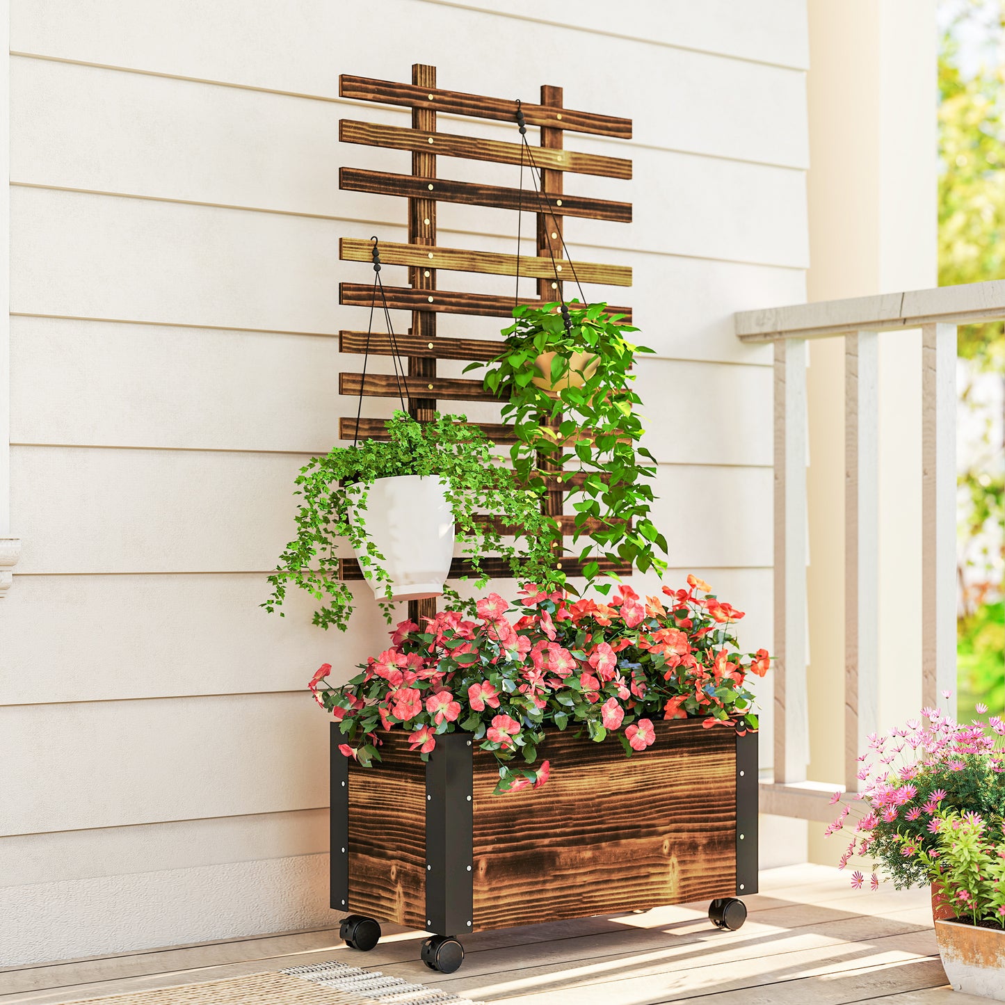 Raised Garden Bed with Trellis