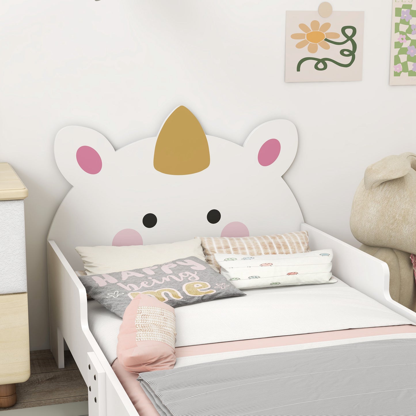 Kids Bedroom Furniture Set with Kids Dressing Table with Mirror