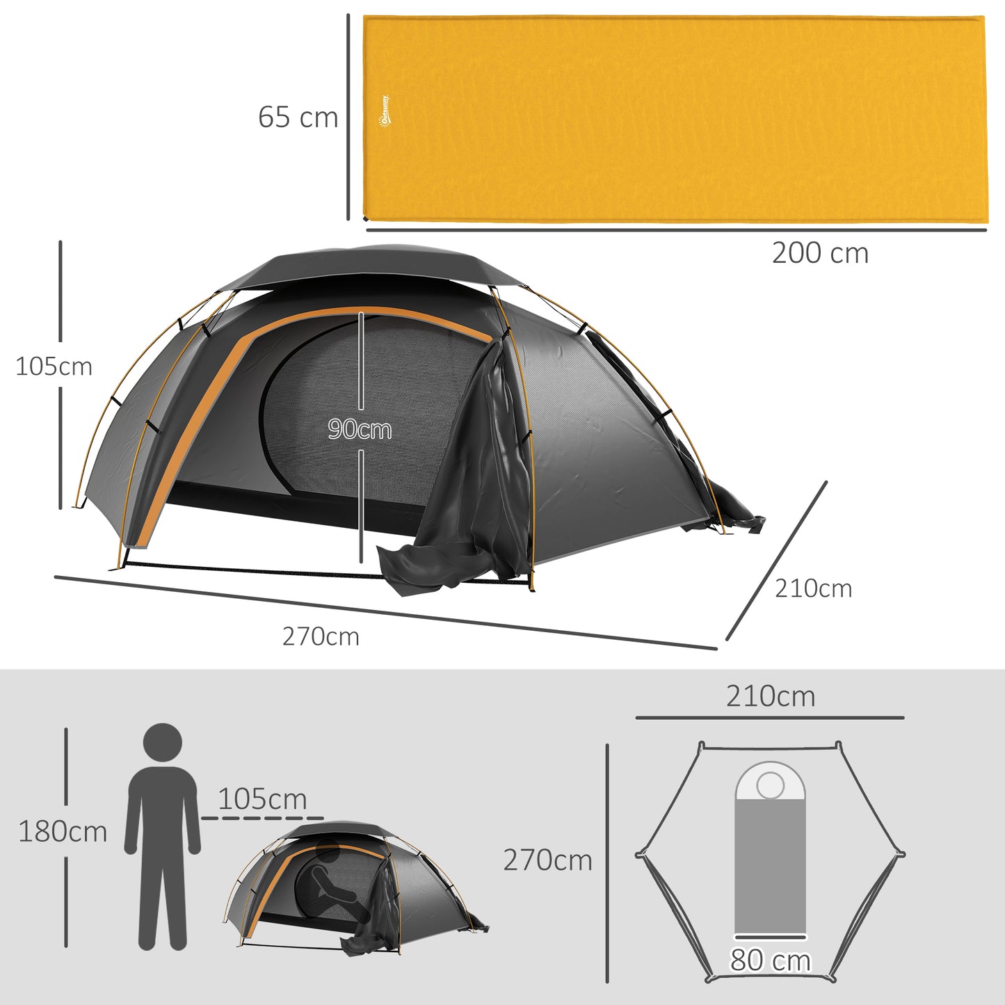 Camping Tent with Self Inflatable Mattress (3)