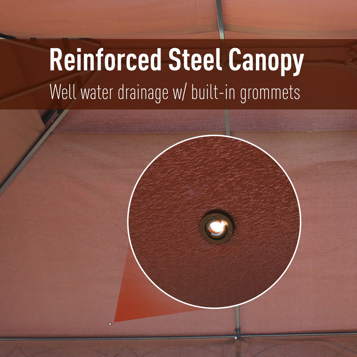 3 x 4m Garden Gazebo, Double Roof Marquee Canopy Shelter