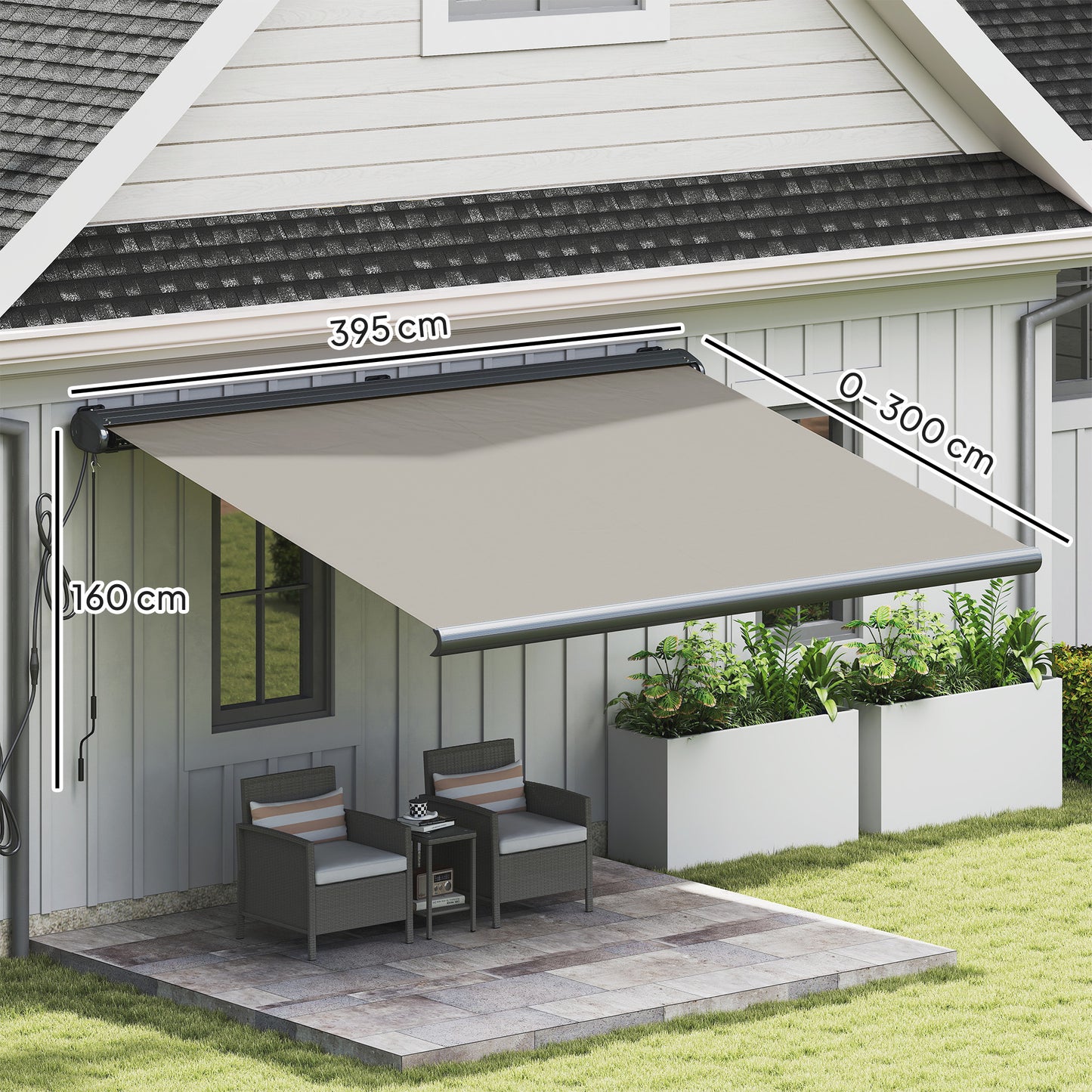 4 x 3(m) Full Cassette Electric Awning with Remote Controller