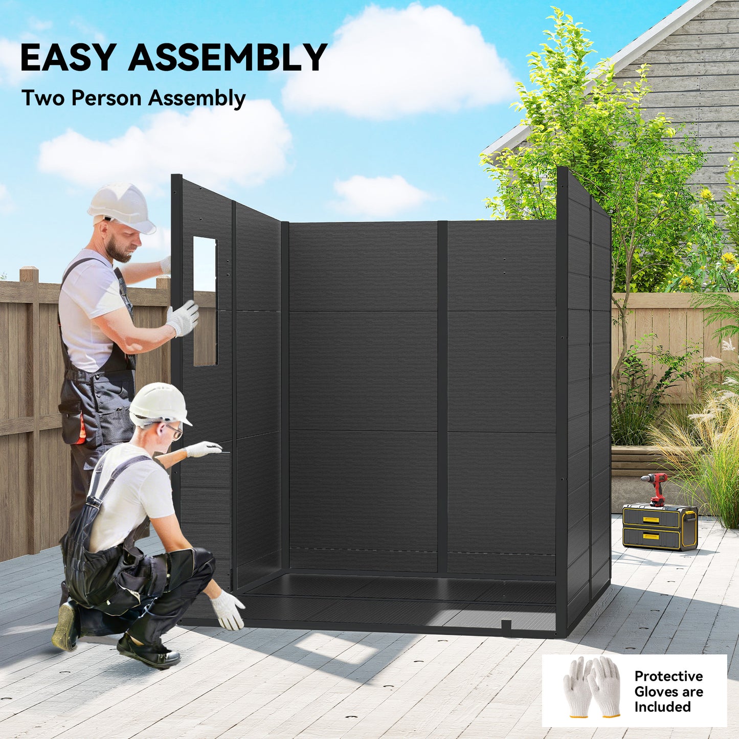 6 x 6 ft Plastic Garden Shed