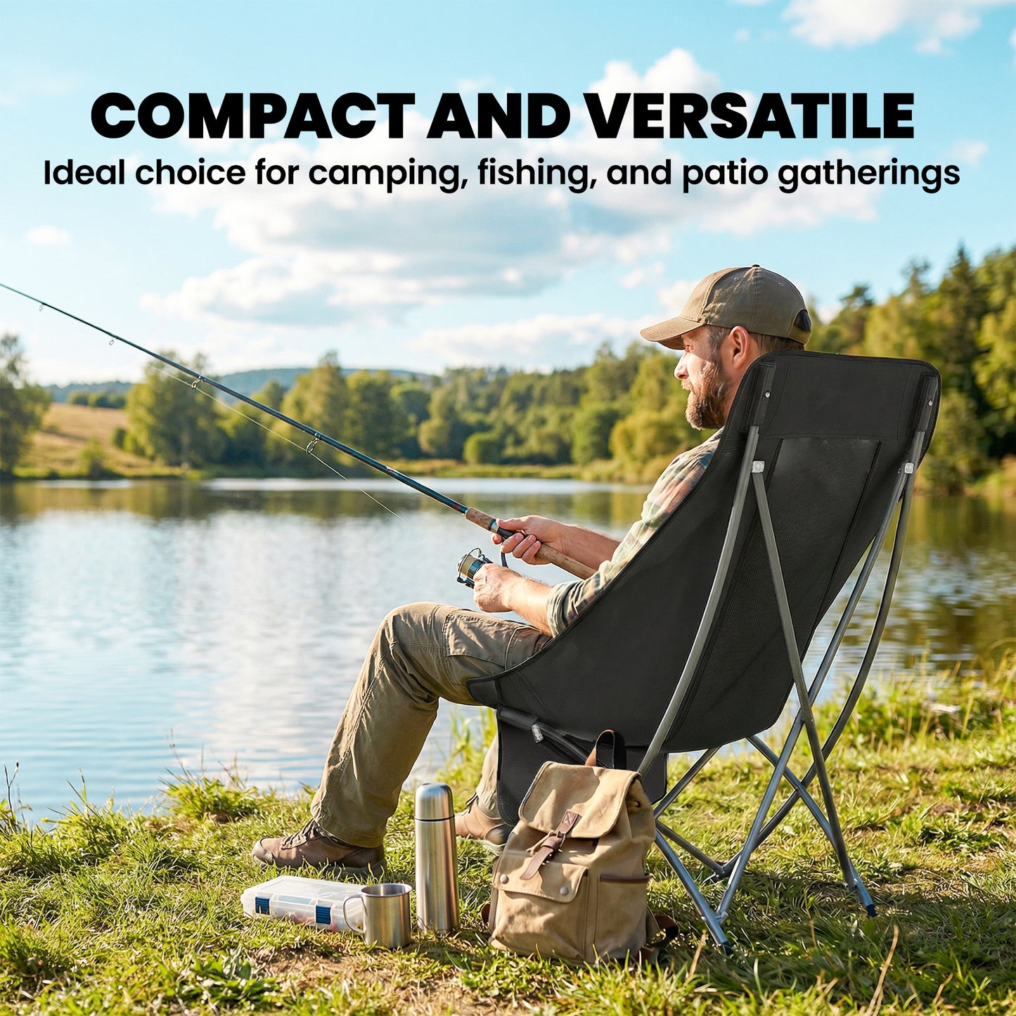 Camping Chair for Adults Heavy Duty Folding Camp Chair