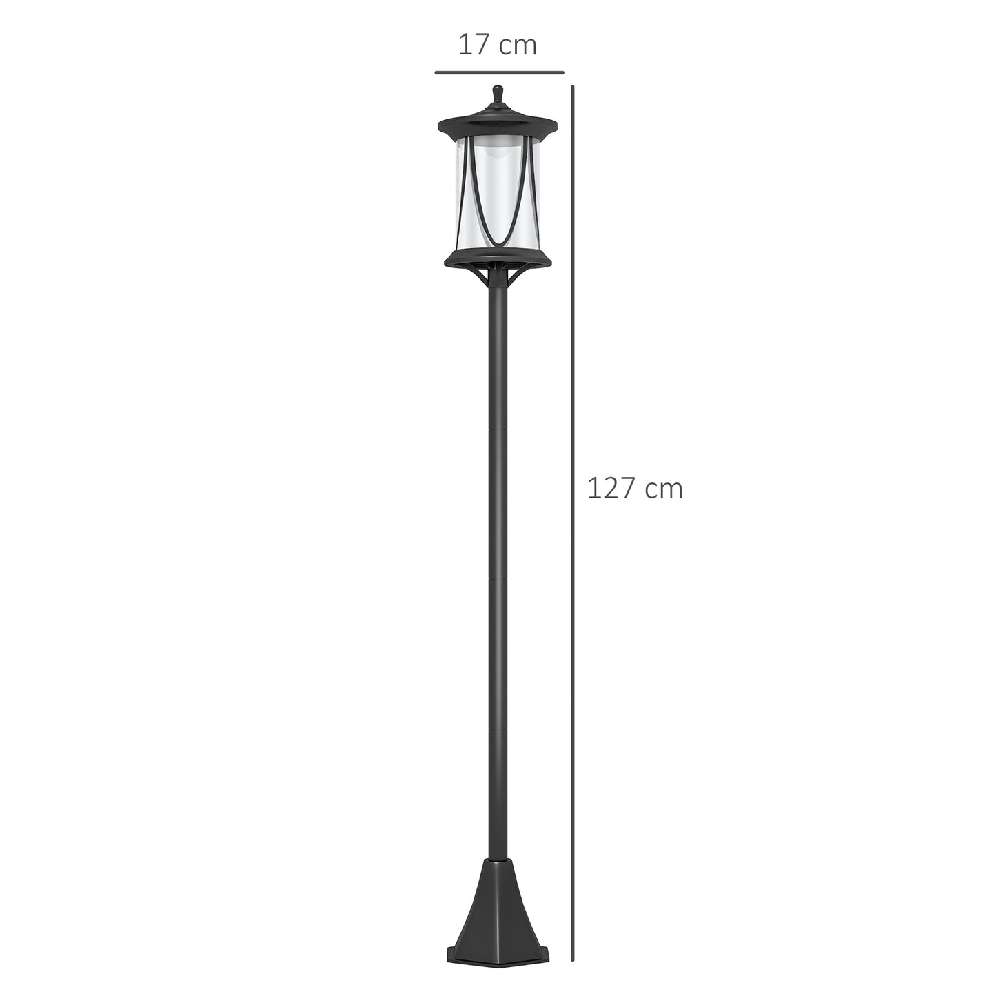 Solar Lamp Post Light, 1.3 M LED Outdoor Street Light