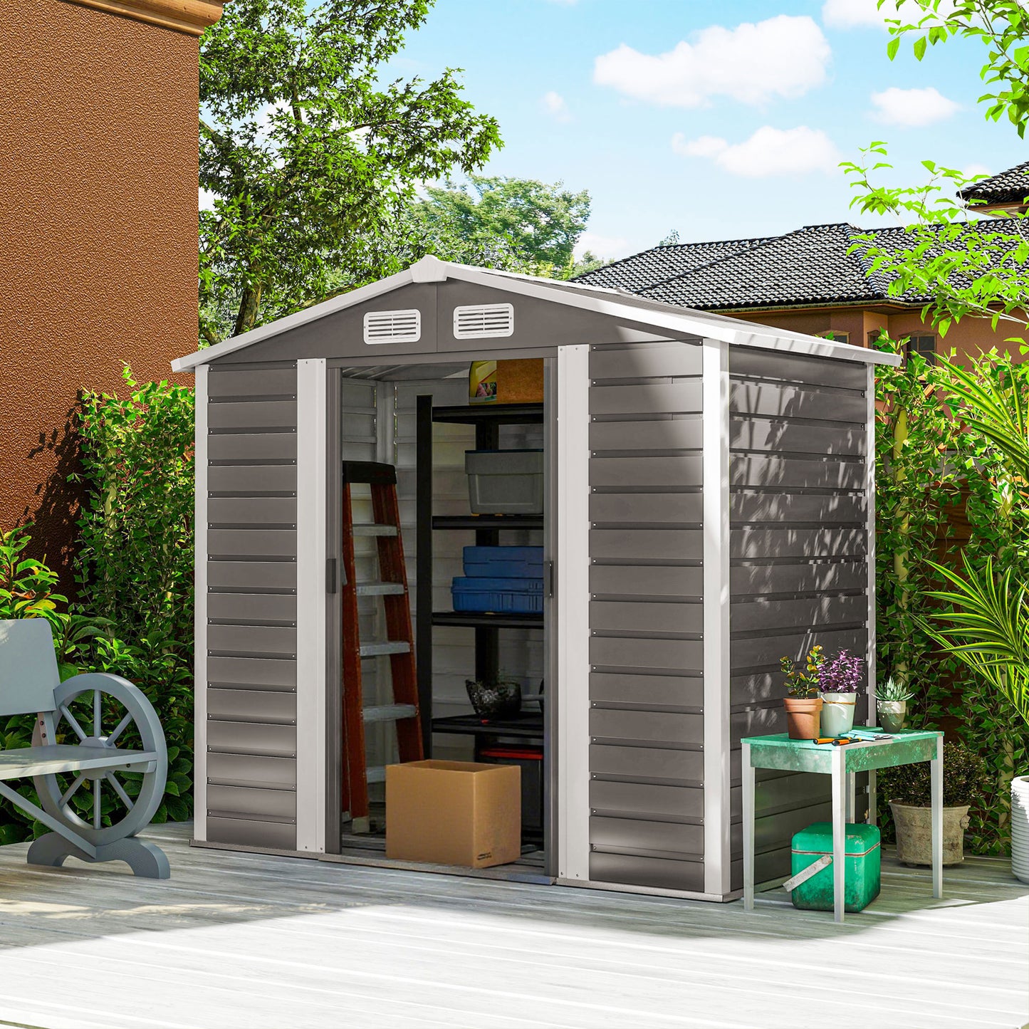 7 x 4ft Garden Shed, Easy to Assemble