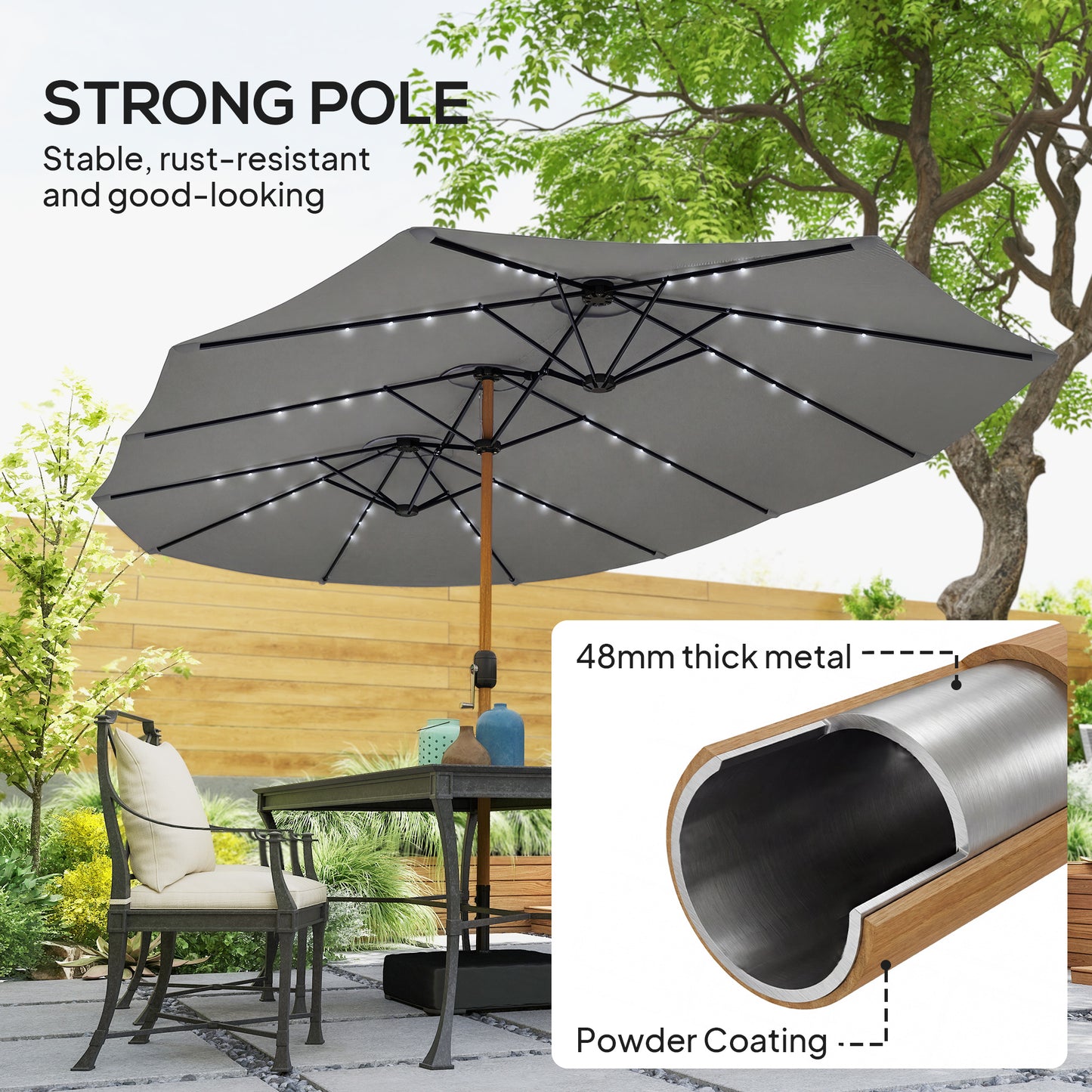 Double Sided Garden Parasol