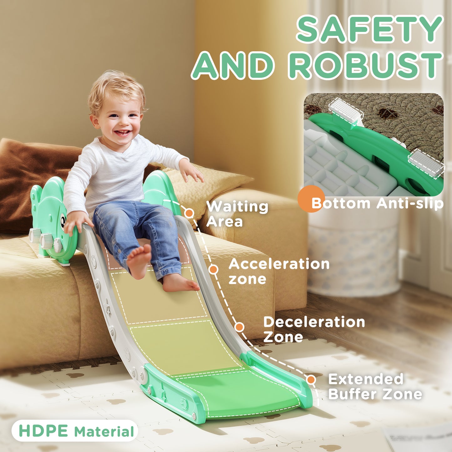Kids Sofa Slide with 130cm Extended Length