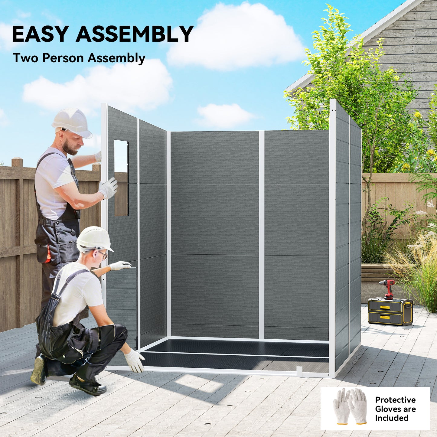 6 x 6 ft Plastic Garden Shed