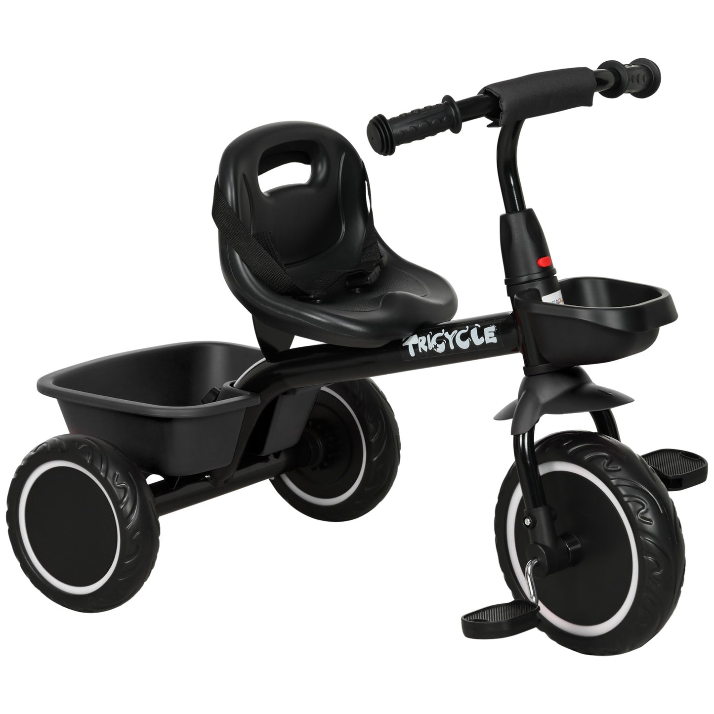 Kids Trike for 2-5 Years with Adjustable Seat, Pedal, Baskets