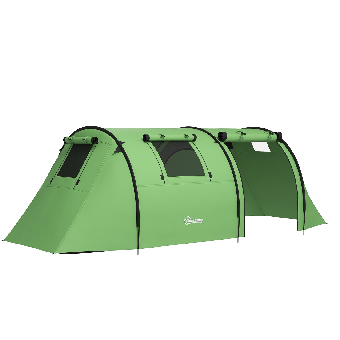 Four Man Duo Room Tunnel Tent, with Accessories