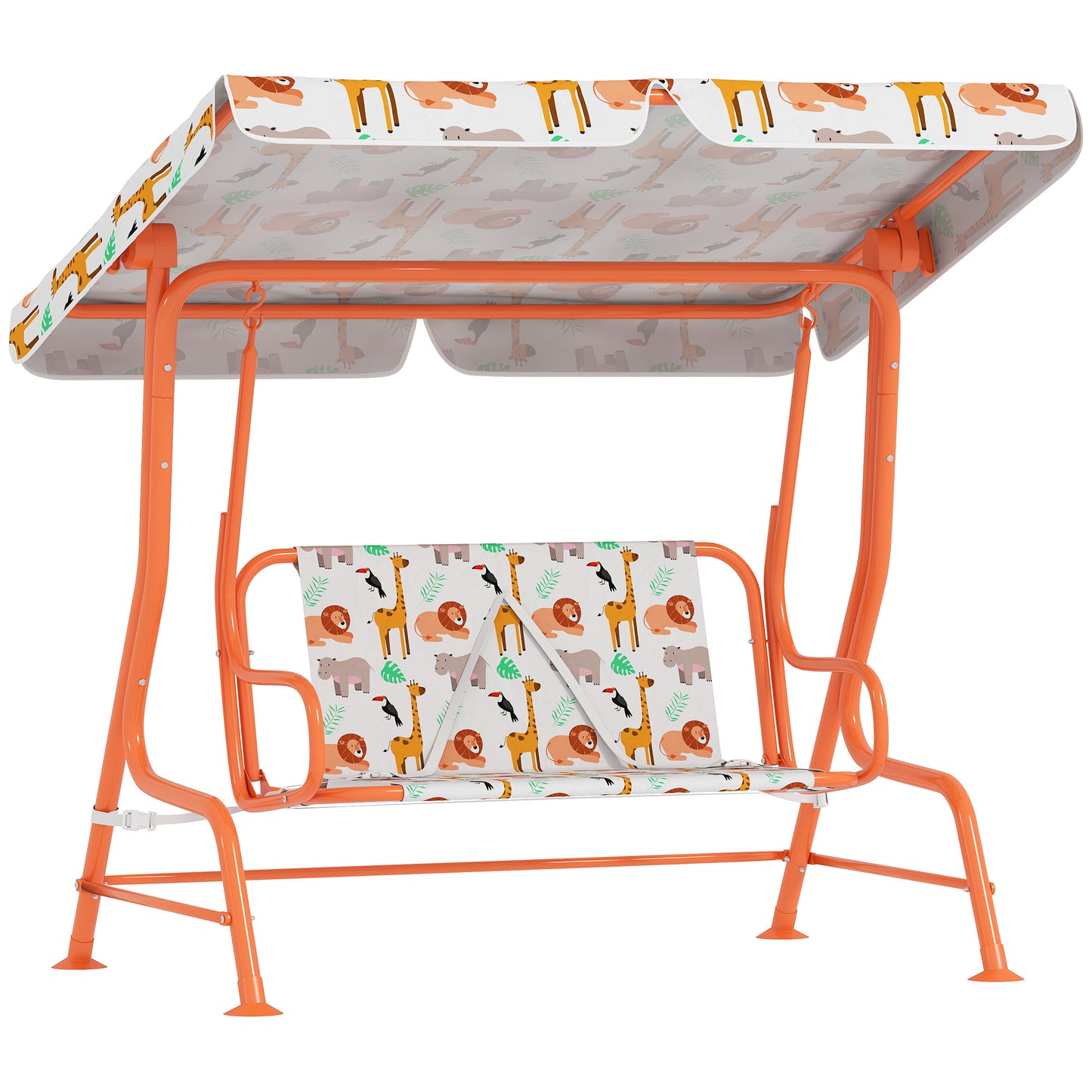 Kids Porch Swing, 2-Seater Patio Swing Bench Hammock with Seat Belts