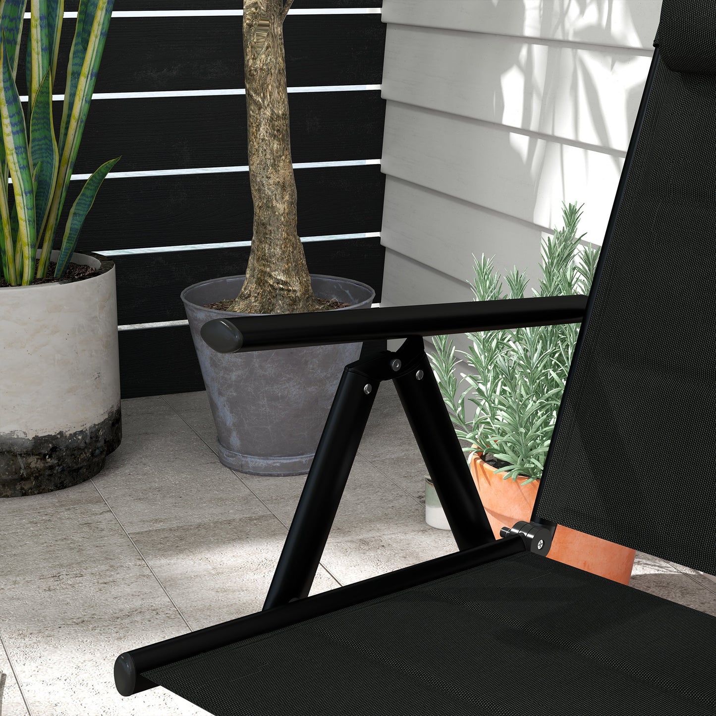 Set of Two Padded Garden Chairs