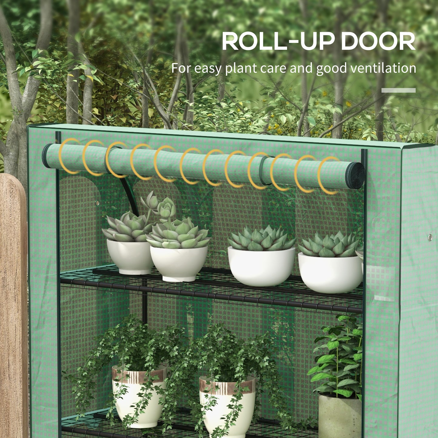 4 Tier Mini Greenhouse with Reinforced PE Cover