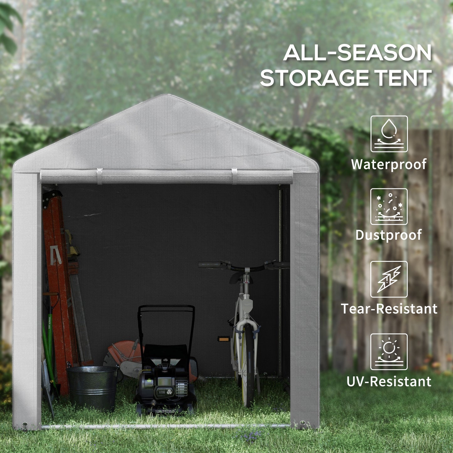 2.2 x 1.6 m Outdoor Storage Tent, with Accessories