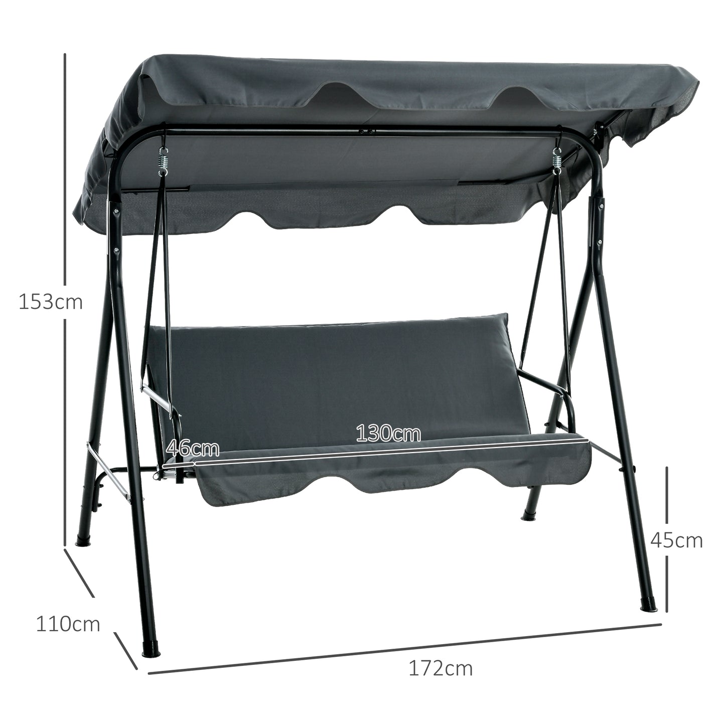 3 Seater Garden Swing Chair