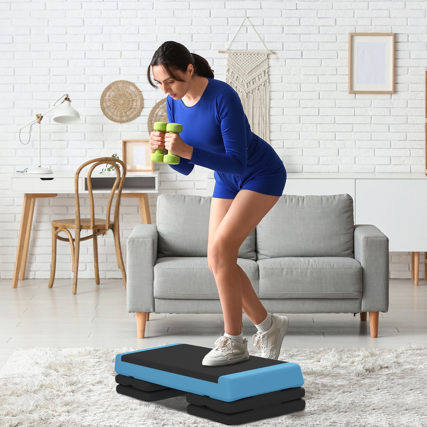 Adjustable Fitness Stepper, with Non-Slip Surface, for Home, Gym