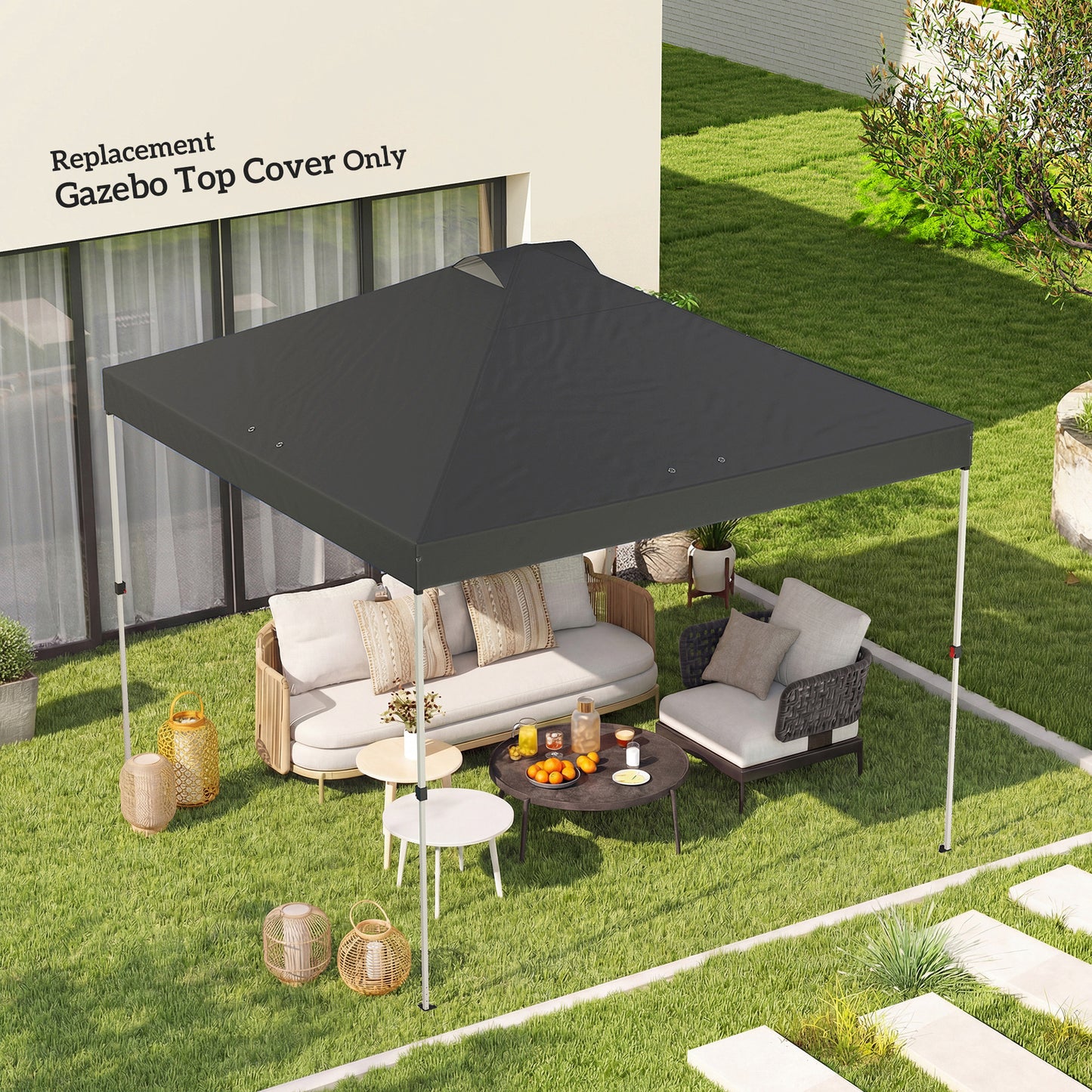 Gazebo Roof Replacement UV50+ Waterproof Pop Up Canopy Cover