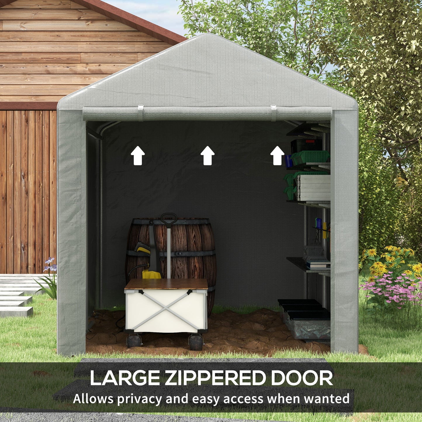 2.2 x 1.6 m Outdoor Storage Tent, with Accessories