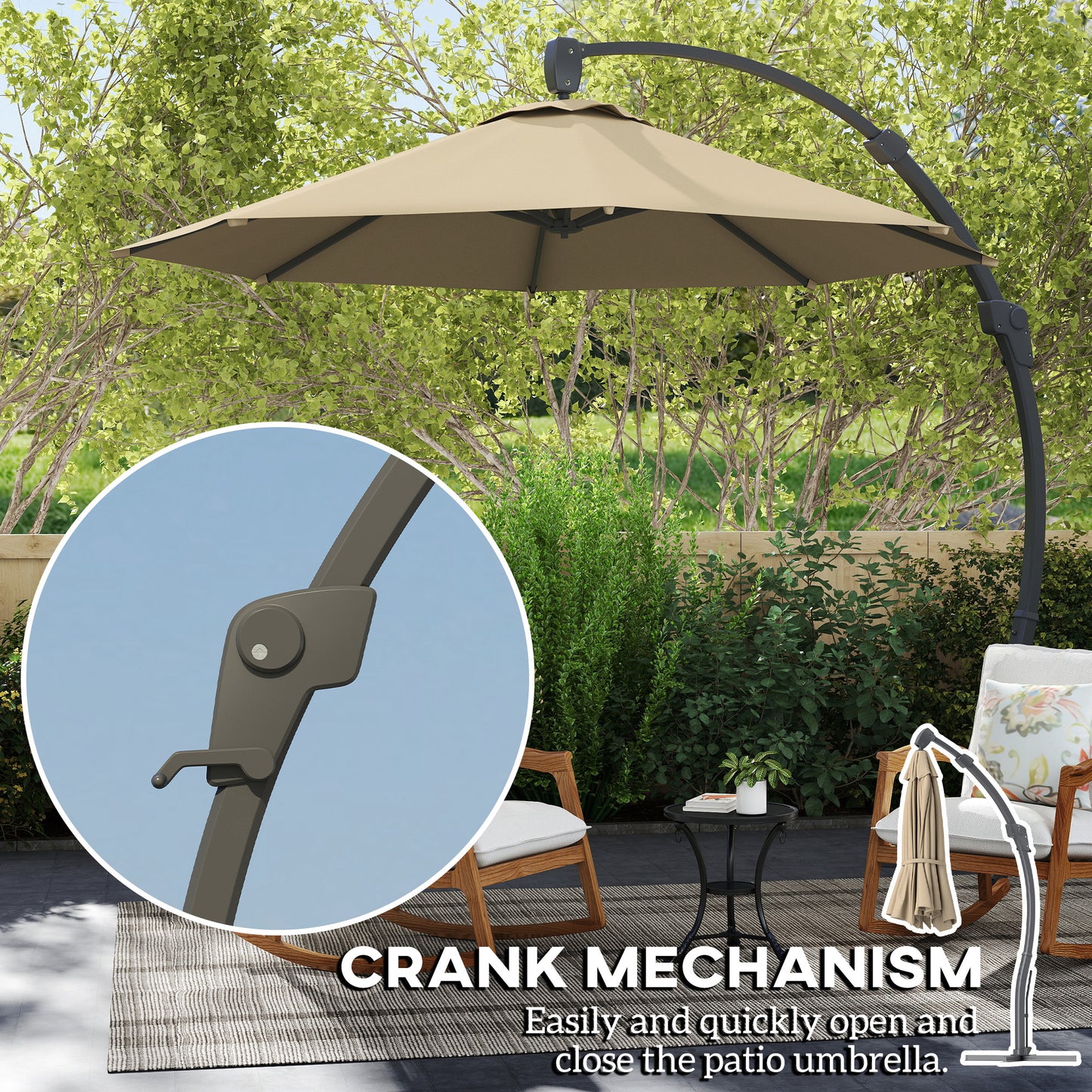 3(m) Garden Cantilever Parasol