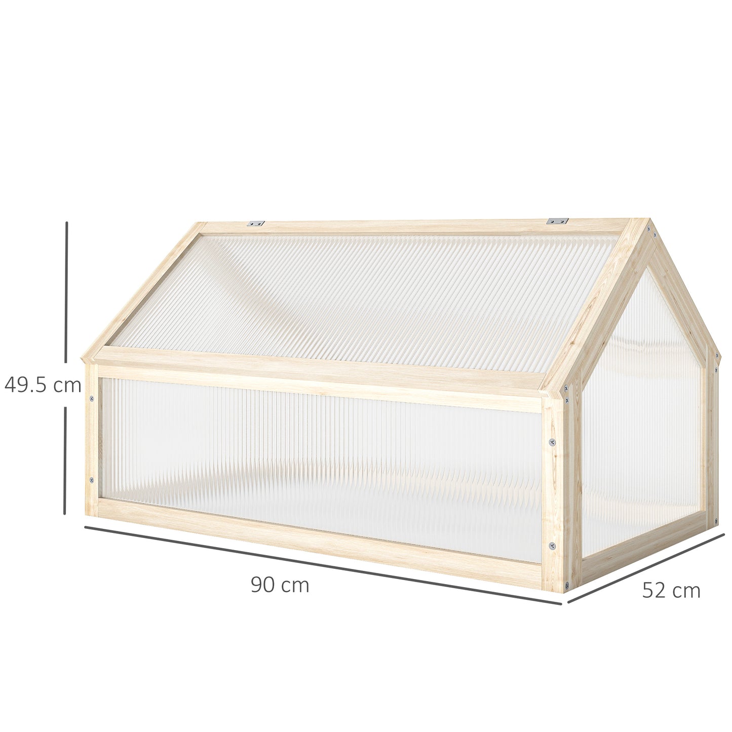 Wooden Cold Frame Garden Polycarbonate Greenhouse