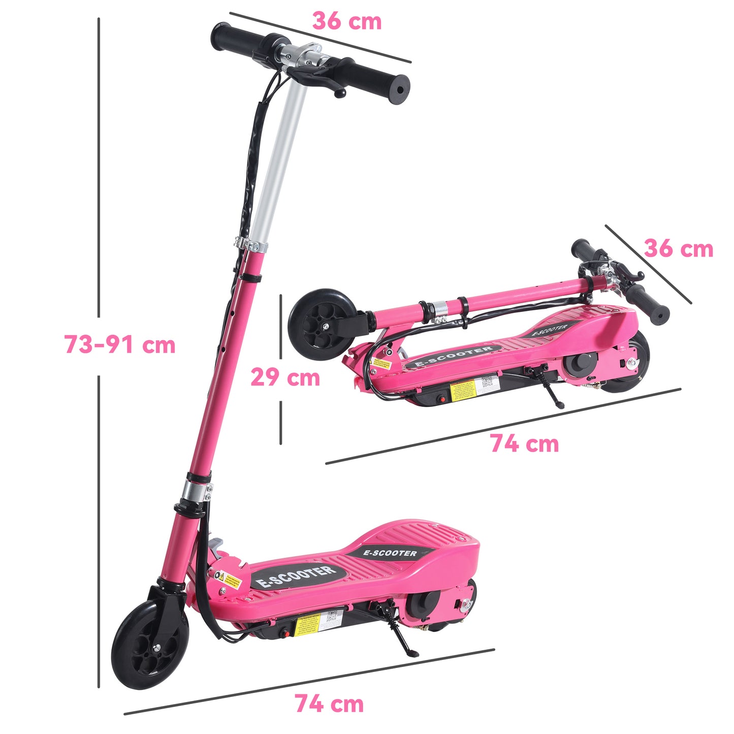 Foldable Electric Kids Scooter, Ride-on for Ages 7-14 Years