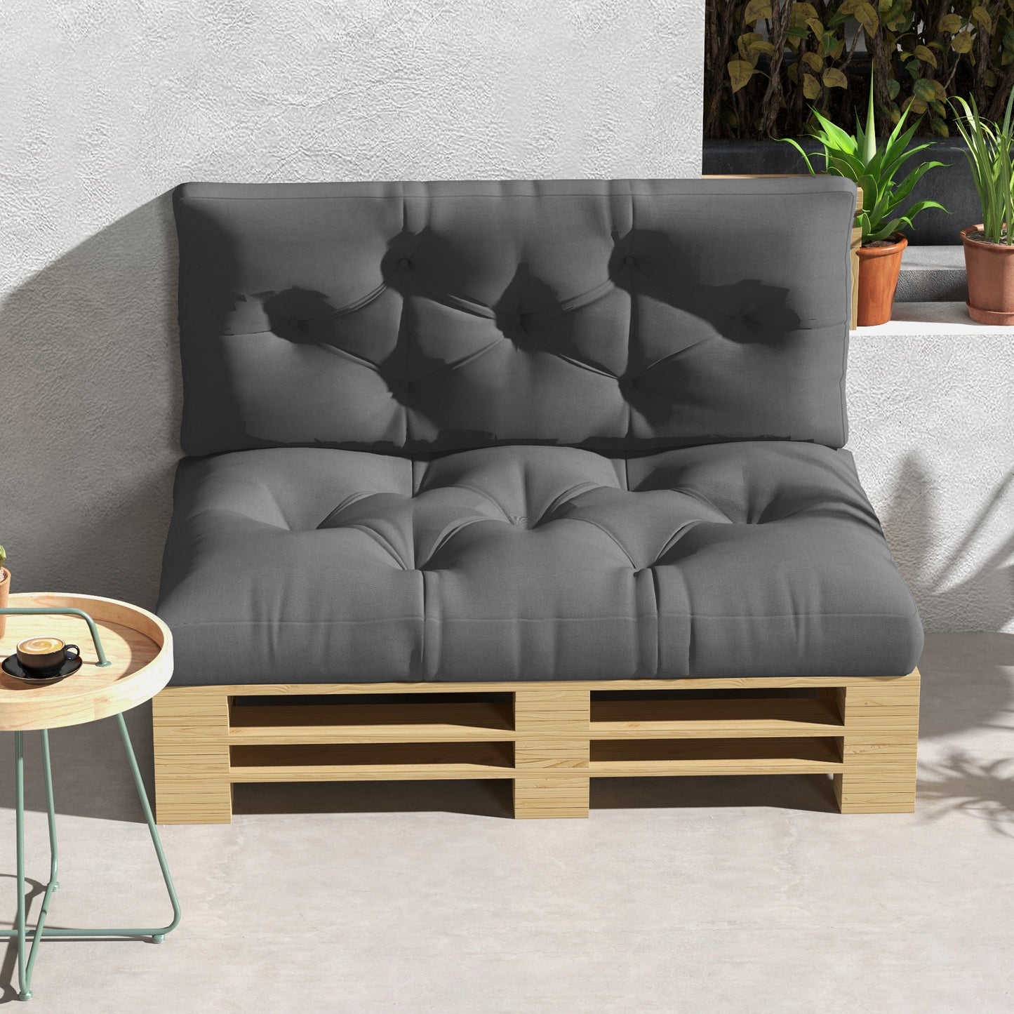 Seat and Back Padded Pallet Cushion Set