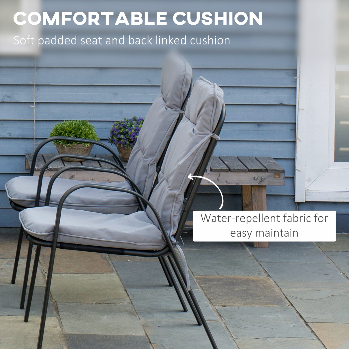 Seven-Piece Garden Dining Set with Cushions