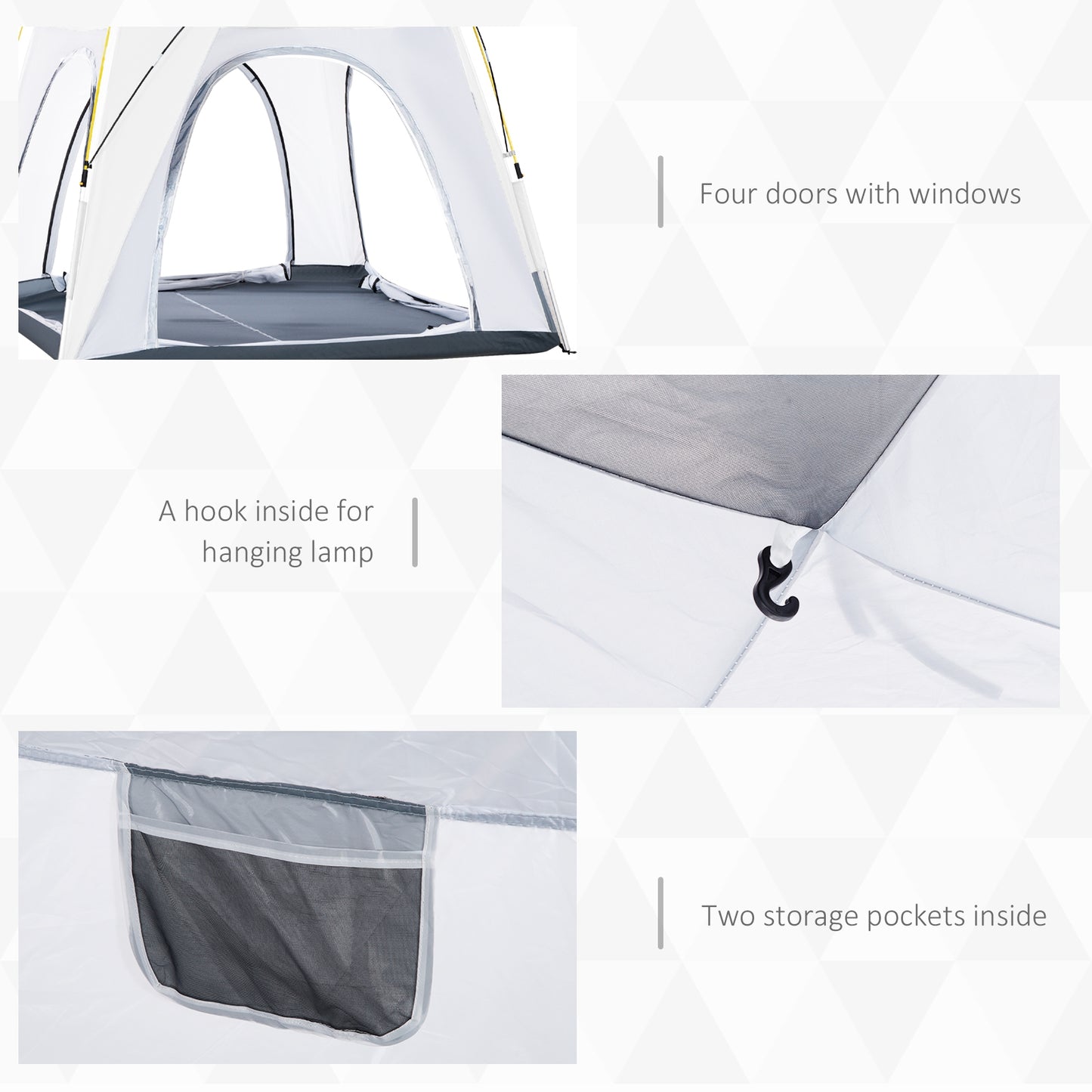 3 Person Automatic Camping Tent, Outdoor Pop Up Tent