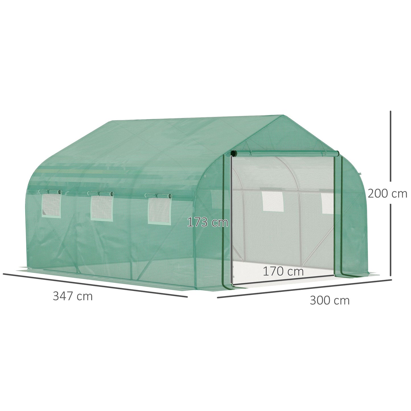 Walk-in Polytunnel Garden Greenhouse