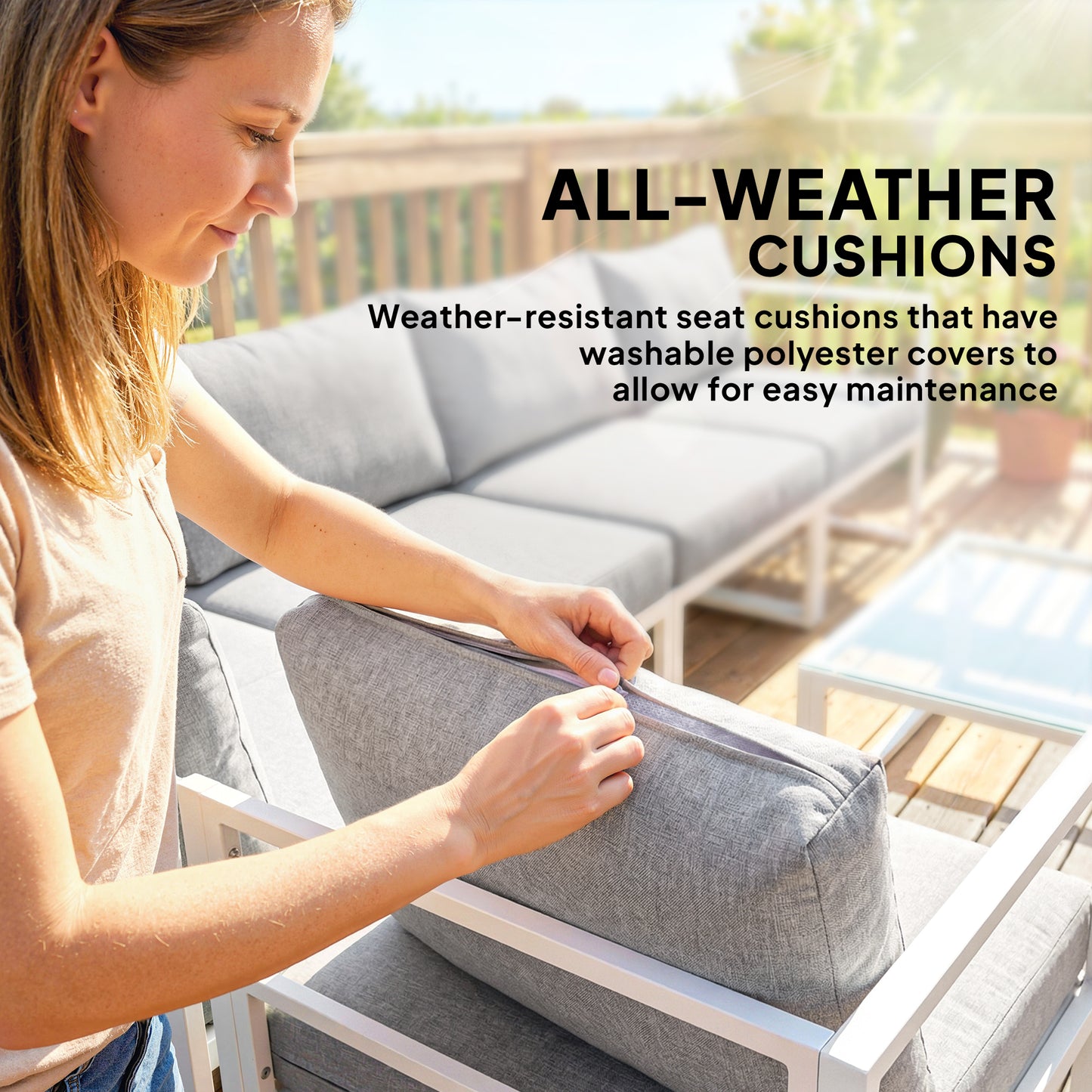 5 Seater Aluminium Garden Furniture Set
