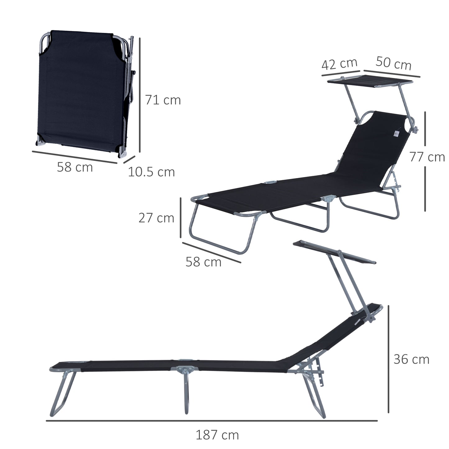 Outdoor Foldable Sun Lounger (1)