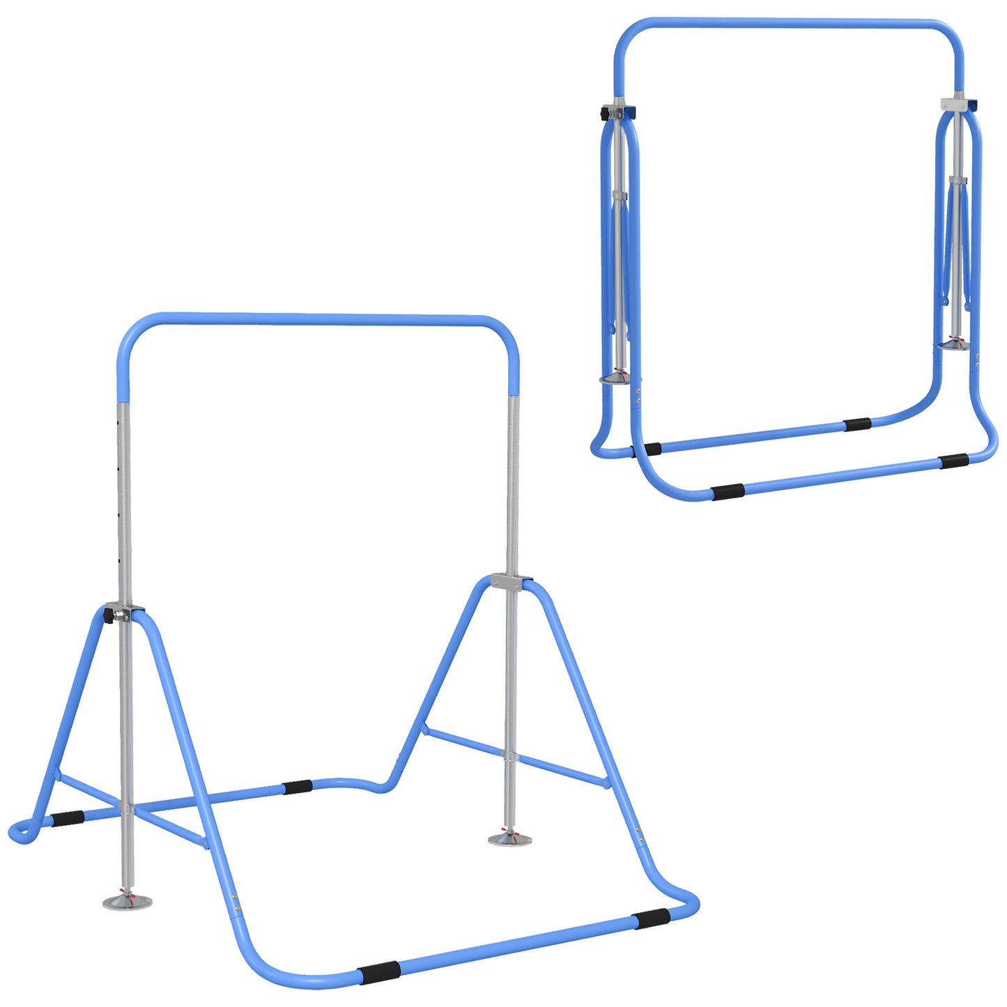 Kids Gymnastic Bar, with Adjustable Height, Foldable Horizontal Bars