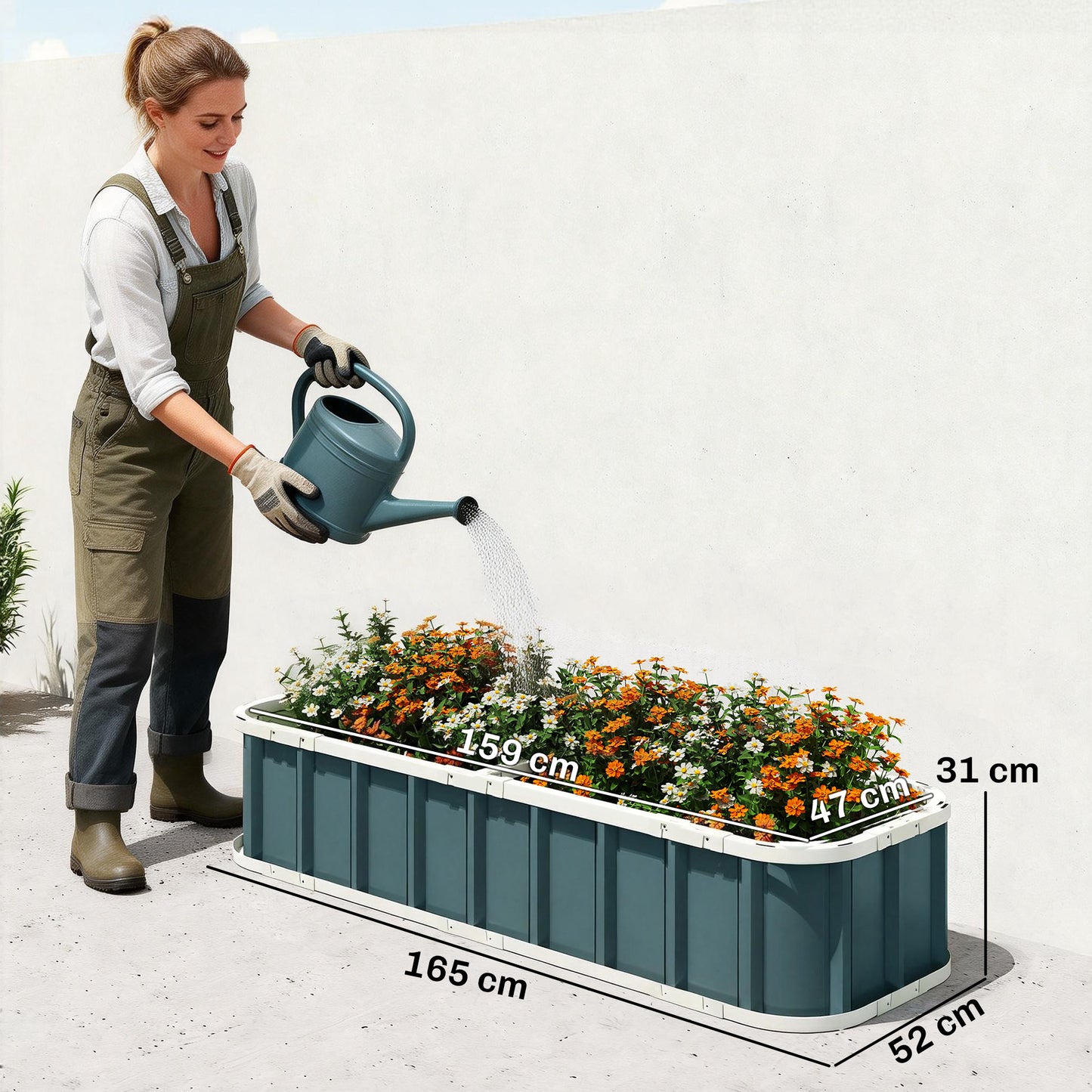 Galvanised Raised Garden Bed (1)