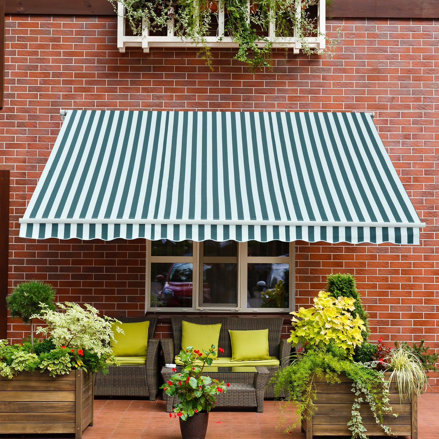 3 x 2.5m Patio Awning, Anti-UV and Waterproof Sun Shade Canopy
