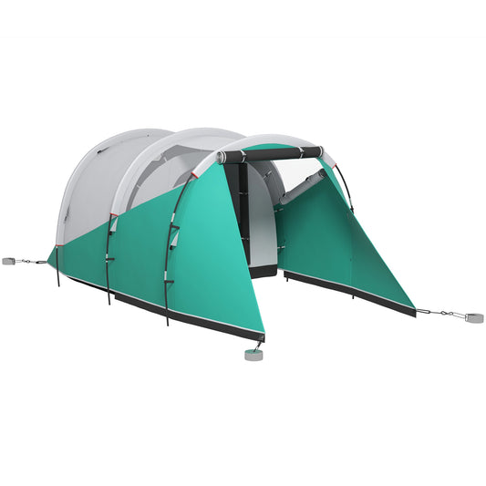 Three-Man, 3000mm Water-Resistant Two-Room Tunnel Tent