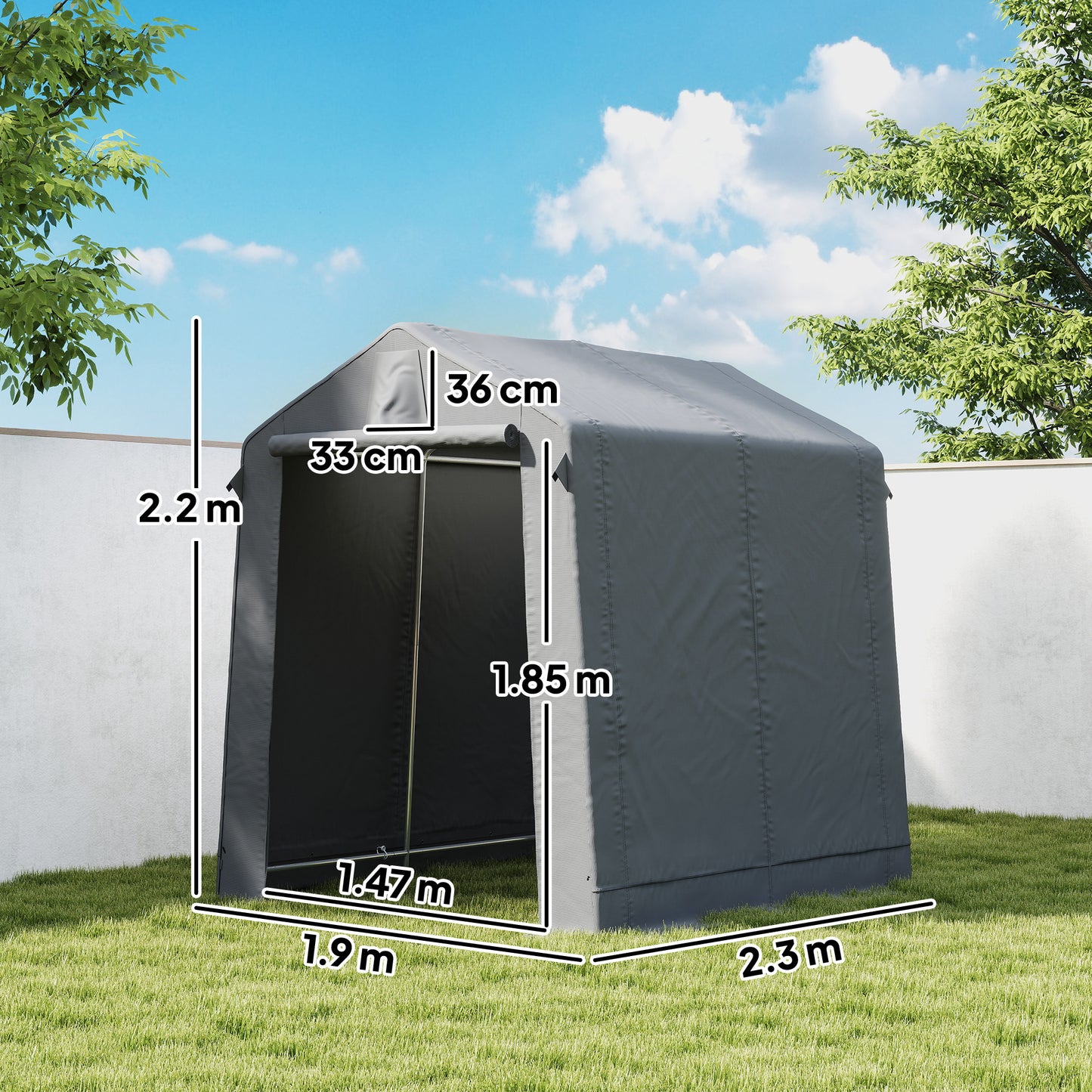 7.5 x 6.2 ft Outdoor Garden Storage Shed