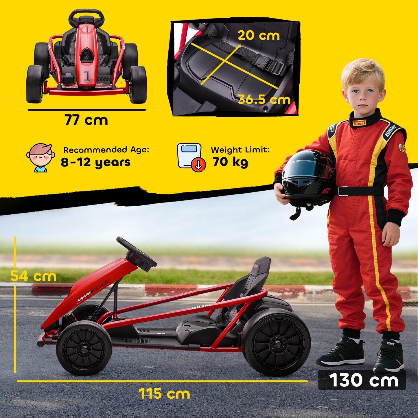 24V Electric Go Kart for Kids