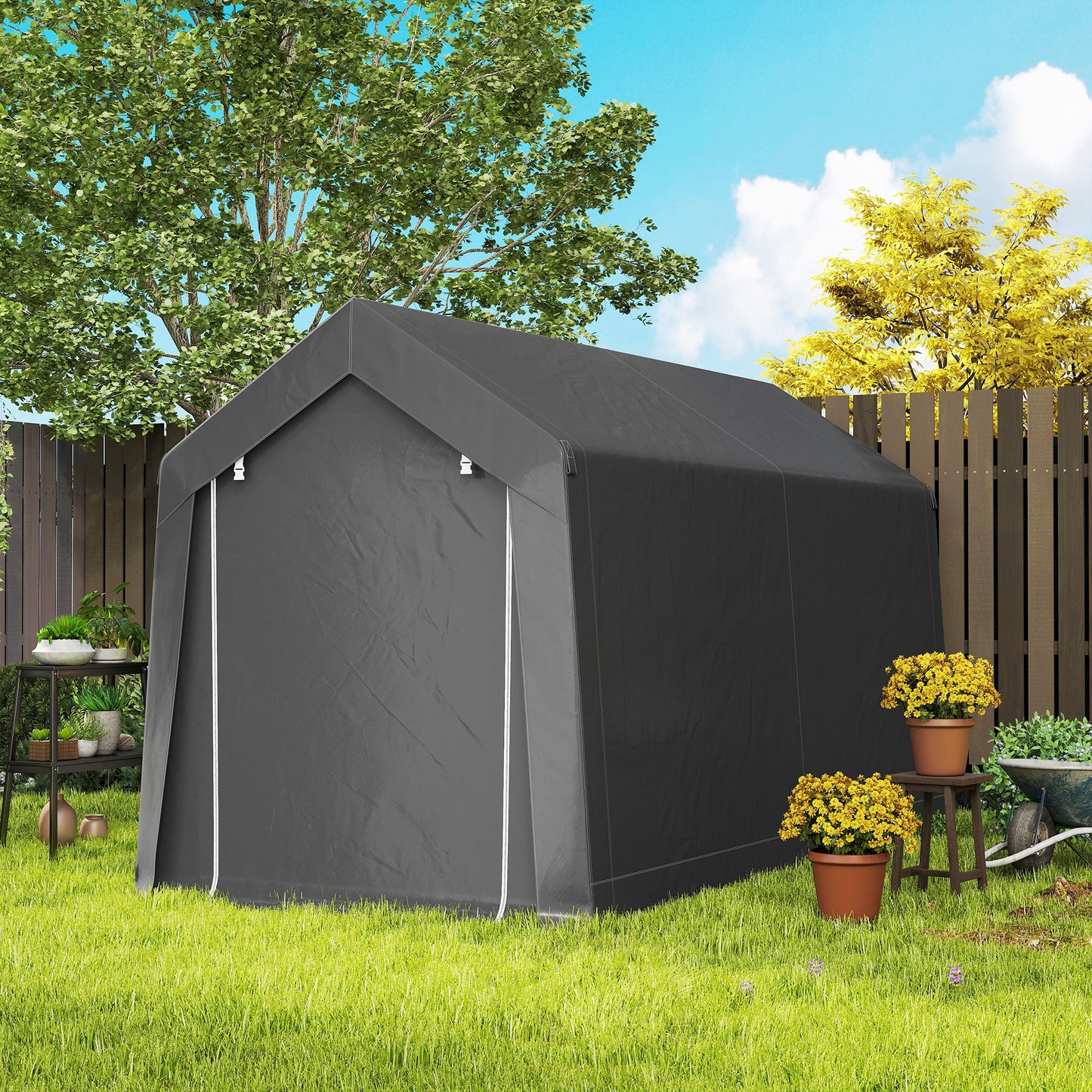 3.6 x 2.1m Portable Outdoor Shed, with Window (1)