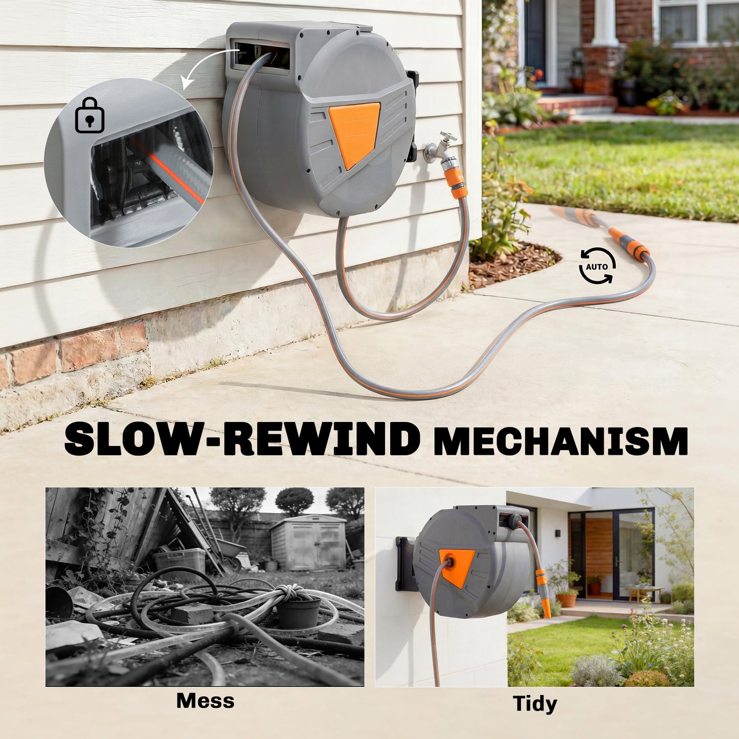 Retractable Hose Reel Wall Mounted (5)