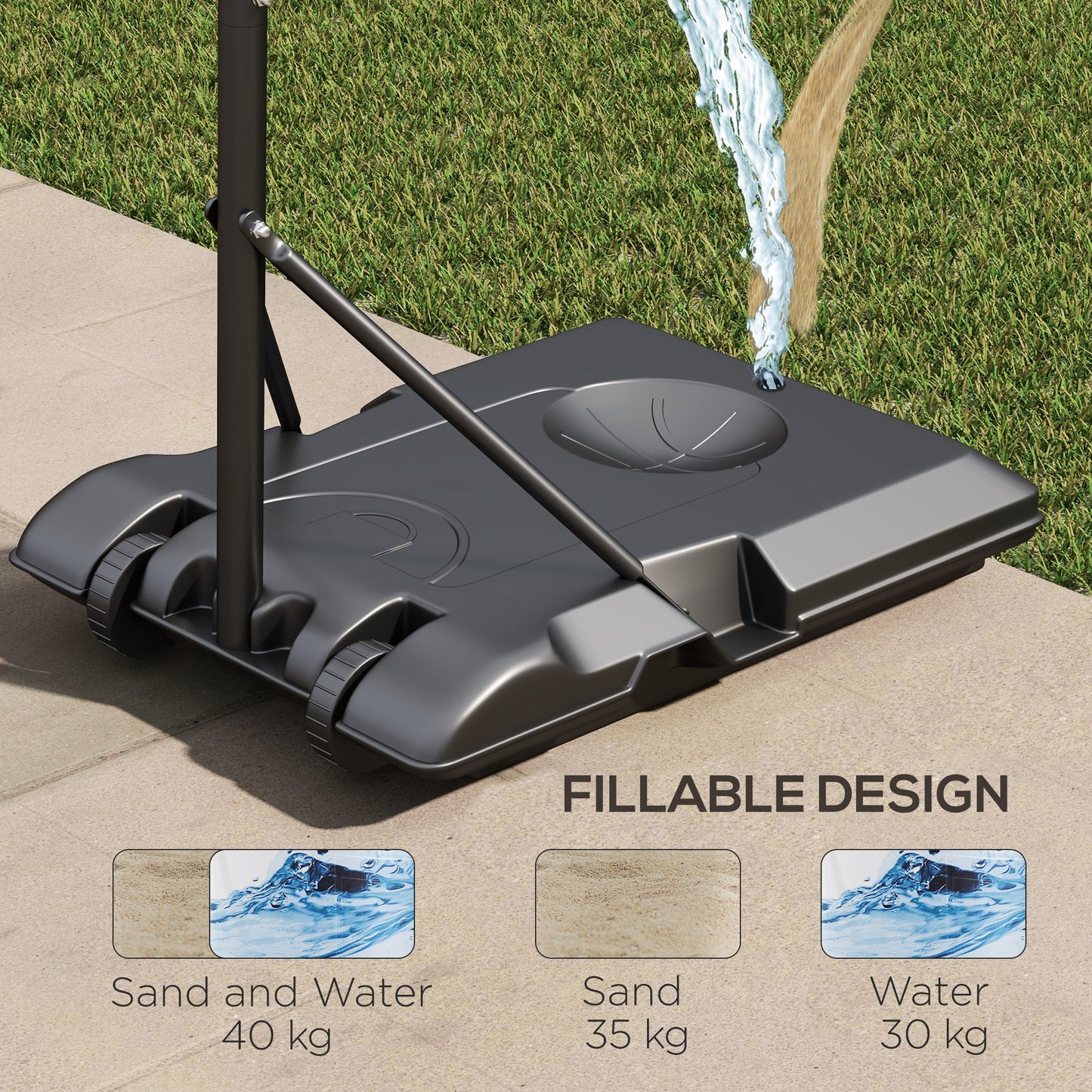 Adjustable Basketball Stand Net System, with Wheels, Enlarged Base