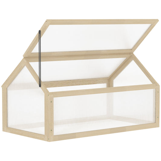 Wooden Cold Frame Garden Polycarbonate Greenhouse