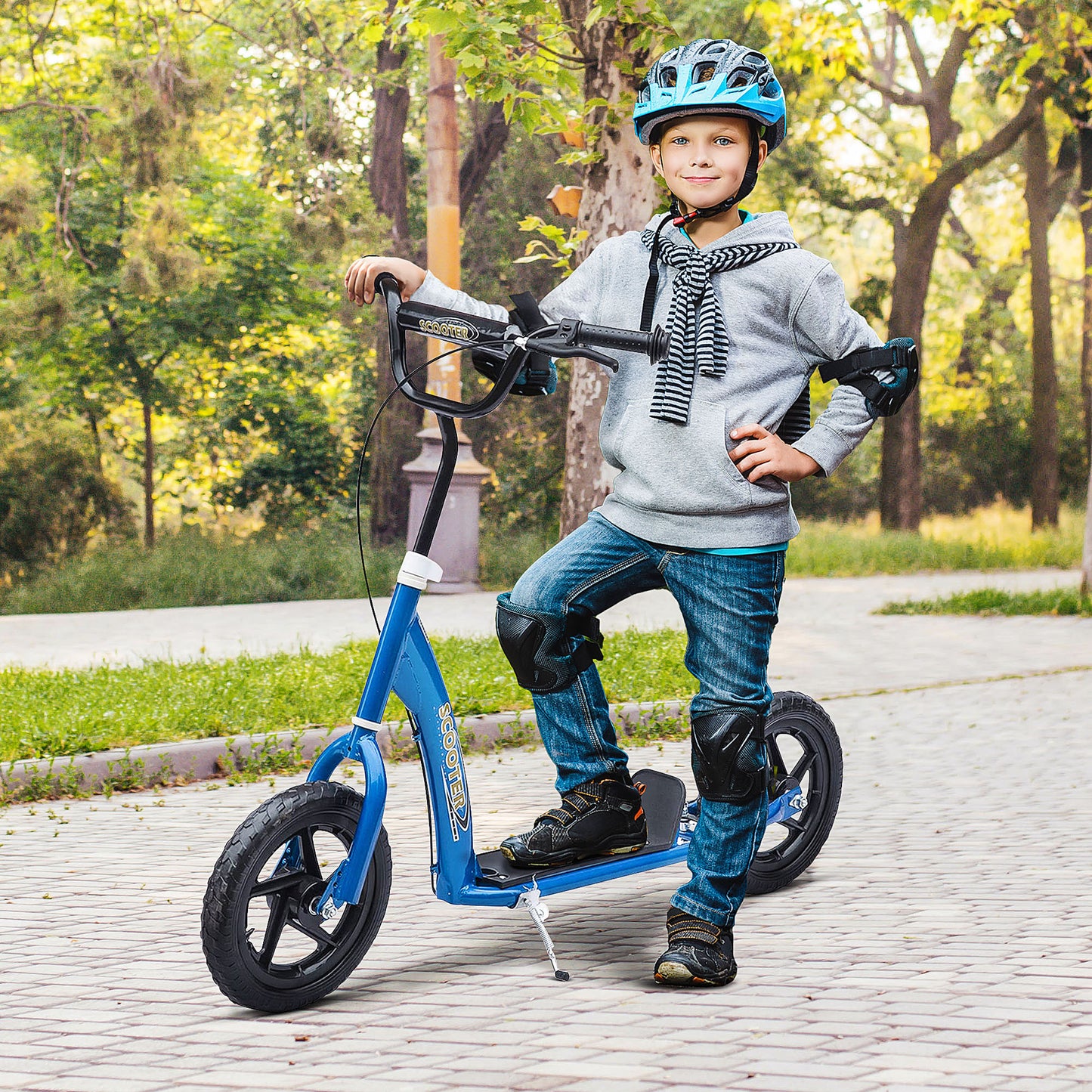 Kids Scooter Kick Scooter, with 12" EVA Tyres, Rear Brake