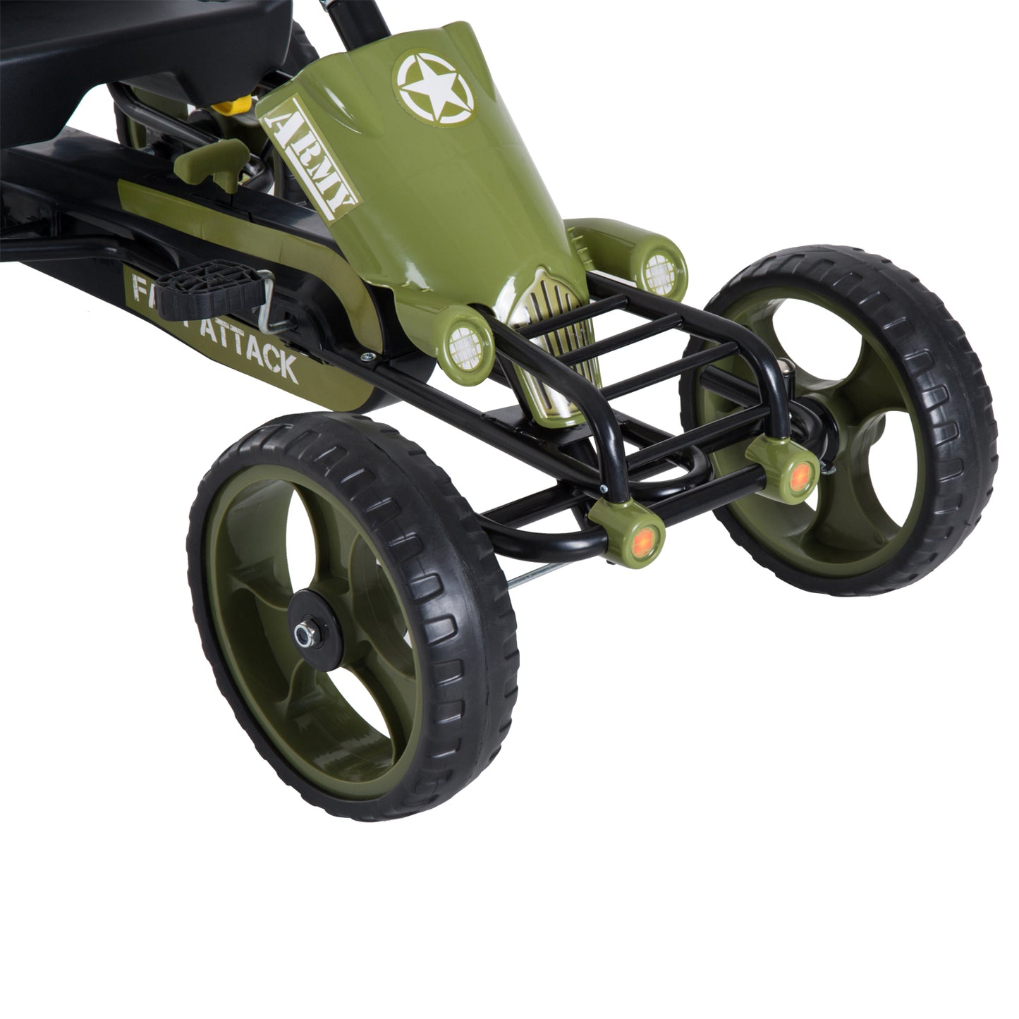 Pedal Go Kart, Kids Ride On Racer with EVA Tyres, Manual Clutch