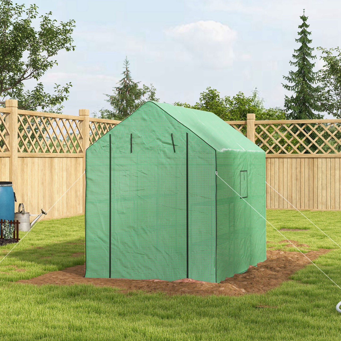 Walk-in Greenhouse with 3 Tier 12 Shelves