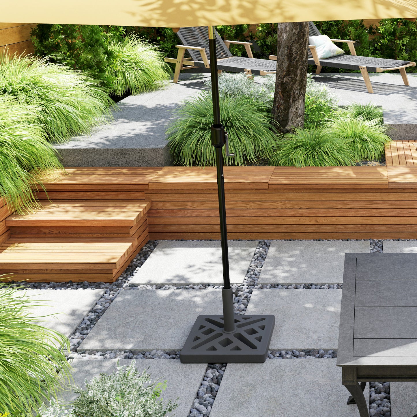 Garden Parasol Base, 15kg HDPE Outdoor Umbrella Stand Parasol Stand