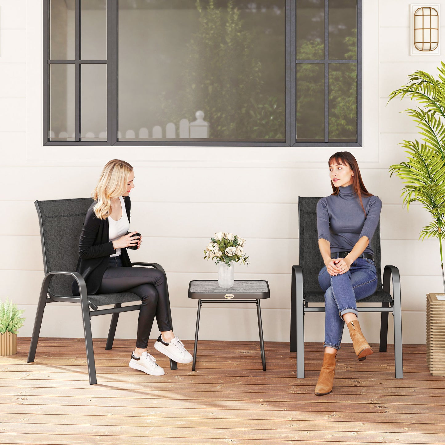 3 Pieces Outdoor Bistro Set