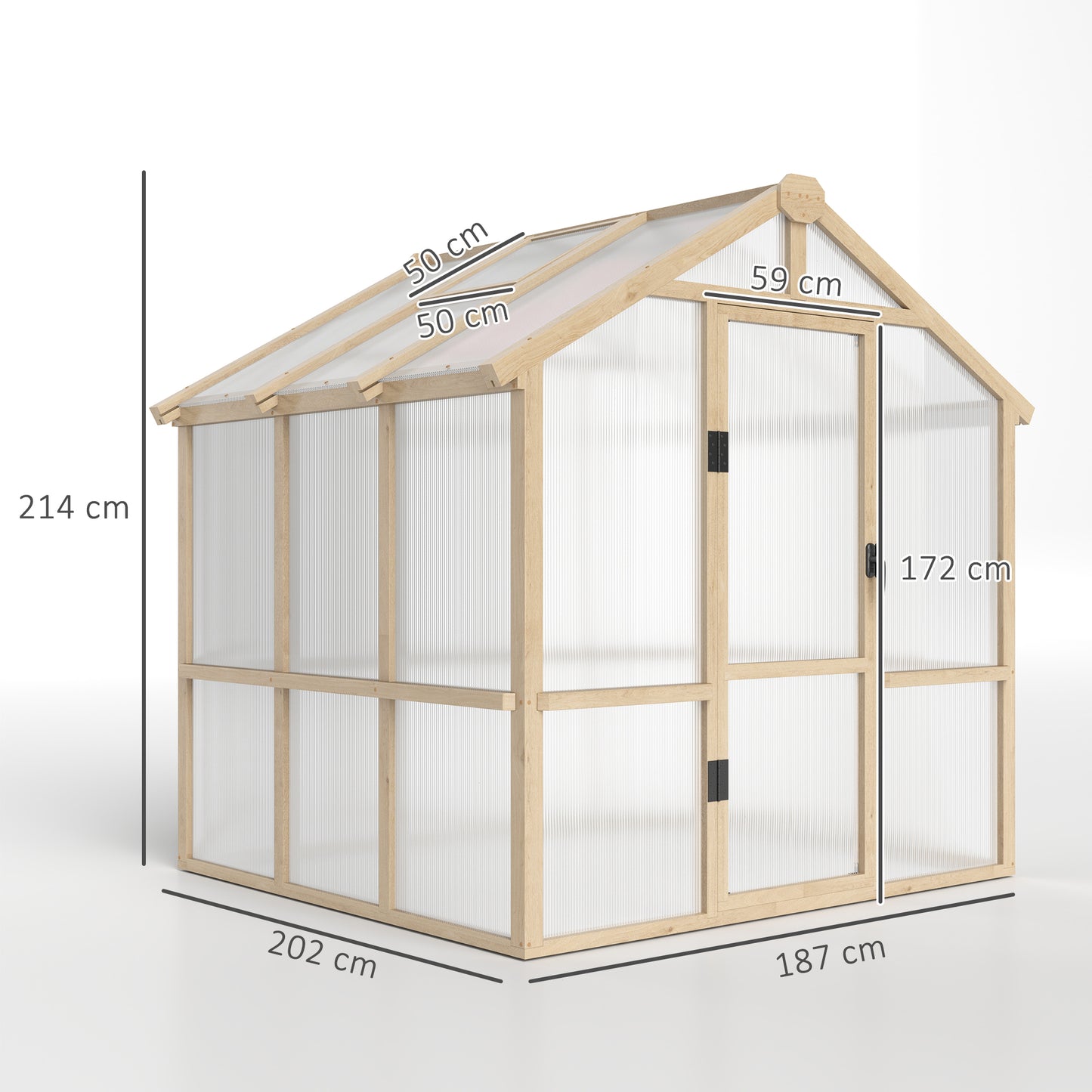 6.6 x 6ft Polycarbonate Greenhouse
